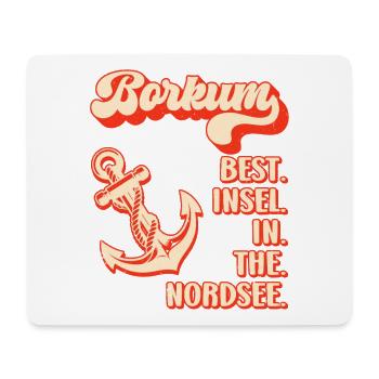 Mer du Nord BORKUM MEILLEURE ÎLE DE MER DU NORD Drôle - Tapis de souris (format paysage) - blanc - Devant