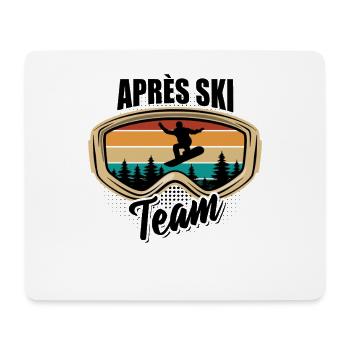 Snowboard | Après Ski Team, Wintersport - Mousepad (Querformat) - Weiß - Vorne