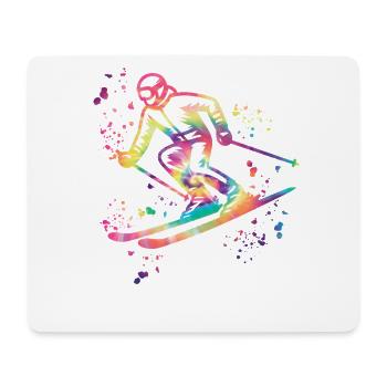 Alpin Ski Wintersport Nordischer Skilauf - Mousepad (Querformat) - Weiß - Vorne