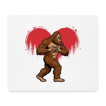 Bigfoot-Liebeszeichen Lustiges Valentinstags-Paar, das zusammenpasst - Mousepad (Querformat) - Weiß - Vorne