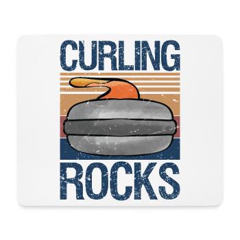 Curling Rocks Funny Winter Sports Gift - Mousepad (Querformat) - Weiß - Vorne