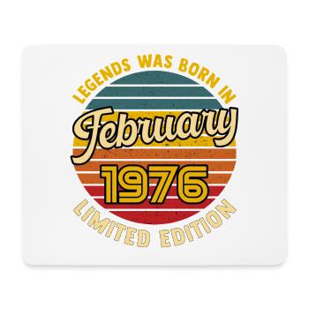 Legende, geboren im Februar 1976 zum 50. Jubiläum - Mousepad (Querformat) - Weiß - Vorne