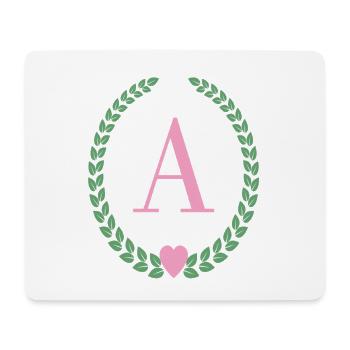Buchstabe A-Monogramm - Mousepad (Querformat) - Weiß - Vorne