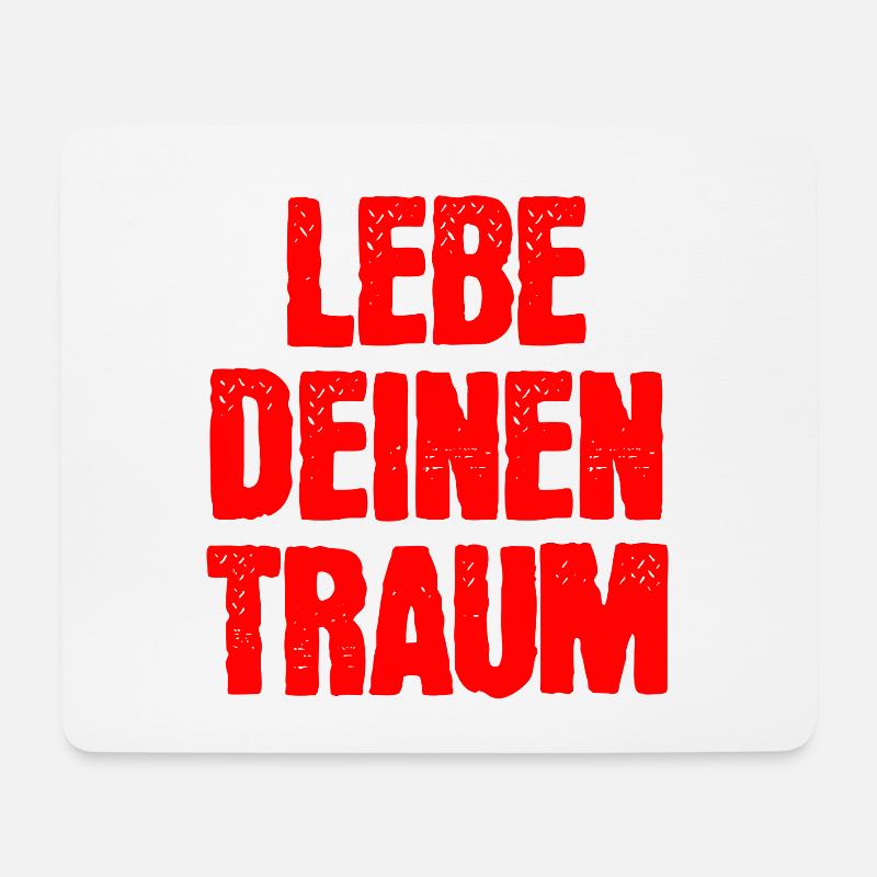 Lebe Deinen Traum - Mousepad (Querformat) - Weiß