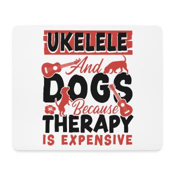 Hawaiian Ukulele Uke Dog Ukulele - Mousepad (Querformat) - Weiß - Vorne