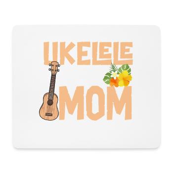 Ukulélé hawaïen Ukulélé Maman que j’ai - Tapis de souris (format paysage) - blanc - Devant