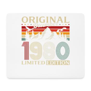 45e anniversaire Original décembre Né en 1980 - Tapis de souris (format paysage) - blanc - Devant