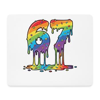 Célébration du mème Rainbow 67 - Tapis de souris (format paysage) - blanc - Devant