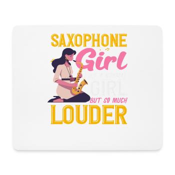 Femmes saxophonistes plus bruyantes - Tapis de souris (format paysage) - blanc - Devant