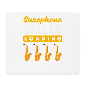 Saxophon-kenntnisse Loading Please Wait - Mousepad (Querformat) - Weiß - Vorne