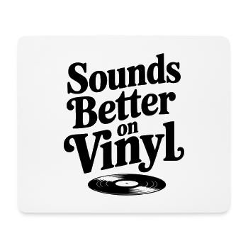 Klingt besser auf Vinyl - Mousepad (Querformat) - Weiß - Vorne