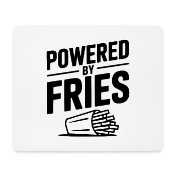 Propulsé par Fries - Tapis de souris (format paysage) - blanc - Devant