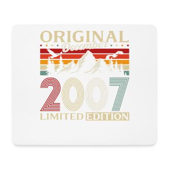 18. Geburtstag Original Dezember Jahrgang 2007 - Mousepad (Querformat) - Weiß - Vorne