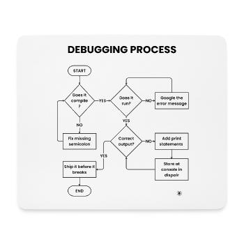 Processus de débogage - L’expédier avant de casser le cadeau - Tapis de souris (format paysage) - blanc - Devant