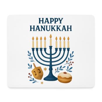 Happy Hanukkah Festive Menorah - Mouse Pad (horizontal) - white - Front
