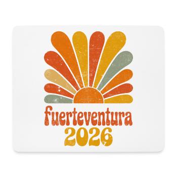 Fuerteventura 2026 Retro Sunrise - Mouse Pad (horizontal) - white - Front