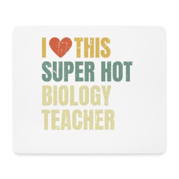 J’adore ce prof de biologie super sexy rétro - Tapis de souris (format paysage) - blanc - Devant