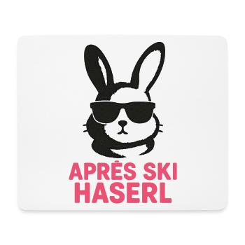 Après Ski Haserl Winterurlaub Hütte Party - Mousepad (Querformat) - Weiß - Vorne