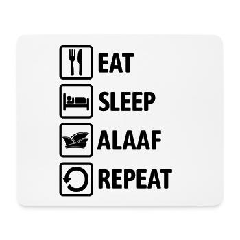 Eat Sleep Alaaf Repeat - Karneval, Fastnacht - Mousepad (Querformat) - Weiß - Vorne
