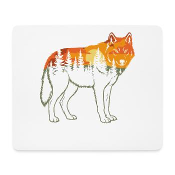 Wolf, Forest, Nature, Wilderness, Outdoor, Animal - Mouse Pad (horizontal) - white - Front