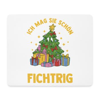 Weihnachtsmann Fichten Weihnachtsbaum Weihnachten - Mousepad (Querformat) - Weiß - Vorne