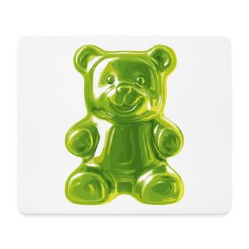 Grüner Gummibärchen - Mousepad (Querformat) - Weiß - Vorne