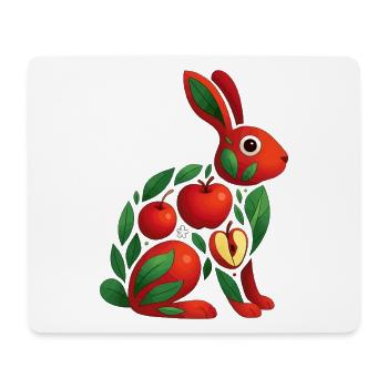 Bunny Apple - Mouse Pad (horizontal) - white - Front