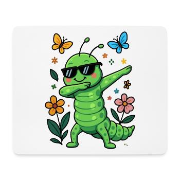Raupe Schmetterling - Mousepad (Querformat) - Weiß - Vorne