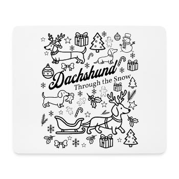 Dachshund Snow Design - Mouse Pad (horizontal) - white - Front