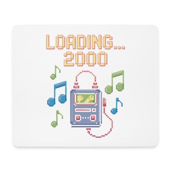 Retro Pixel Design – Loading 2000 - Mousepad (Querformat) - Weiß - Vorne