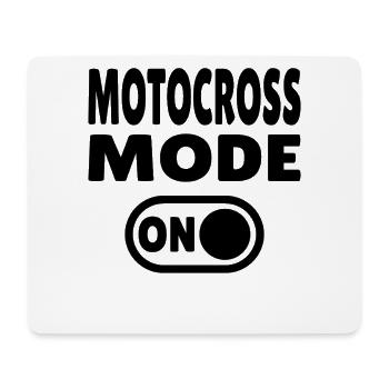 Mode motocross ACTIVÉ – Dirt & Adrénaline - Tapis de souris (format paysage) - blanc - Devant