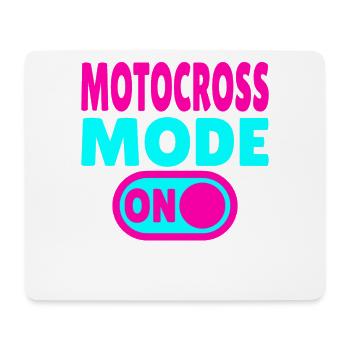 Mode motocross ACTIVÉ – Dirt & Adrénaline - Tapis de souris (format paysage) - blanc - Devant