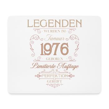 Légende du 50e anniversaire Millésime janvier 1976 - Tapis de souris (format paysage) - blanc - Devant