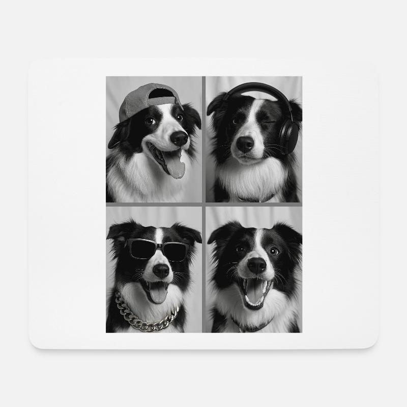 Border Collie - Mousepad (Querformat) - Weiß