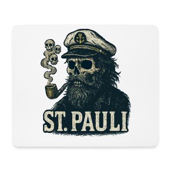 St Pauli Hamburg Paulianer Totenkopf Hafen Capitaine - Tapis de souris (format paysage) - blanc - Devant