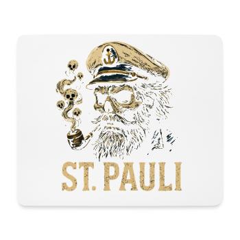 St Pauli Hamburg Paulianer Totenkopf Hafen Capitaine - Tapis de souris (format paysage) - blanc - Devant