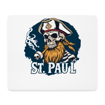 St Pauli Hamburg Paulianer Totenkopf Hafen Capitaine - Tapis de souris (format paysage) - blanc - Devant