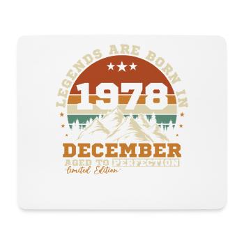 Décembre 1978 Vintage Cadeau D'anniversaire - Tapis de souris (format paysage) - blanc - Devant