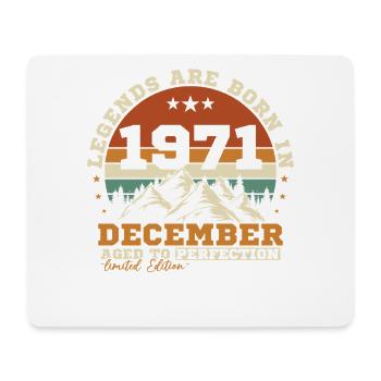 Décembre 1971 Vintage Cadeau D'anniversaire - Tapis de souris (format paysage) - blanc - Devant