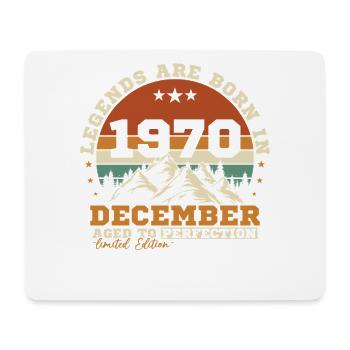 Décembre 1970 Vintage Rétro Cadeau Anniversaire - Tapis de souris (format paysage) - blanc - Devant