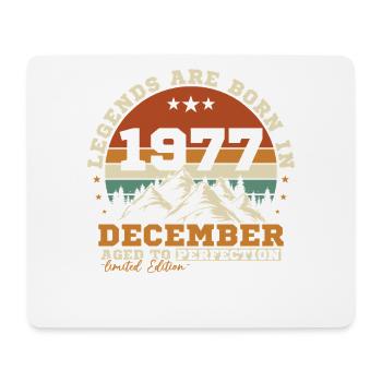 December 1977 Vintage Birthday Gift - Mouse Pad (horizontal) - white - Front