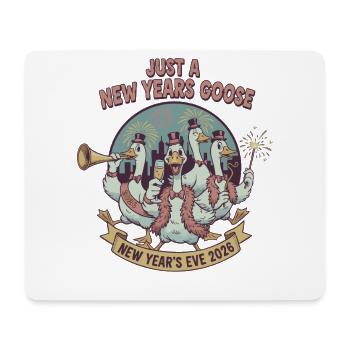Nur eine Silvestergans Silvester 2026 - Mousepad (Querformat) - Weiß - Vorne