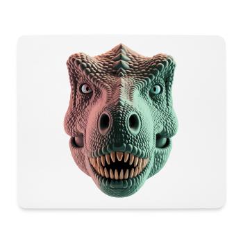 T Rex Dinosaur Head Front View For Dino Fans - Mouse Pad (horizontal) - white - Front
