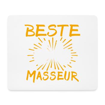Masseur Gift Idea - Mouse Pad (horizontal) - white - Front