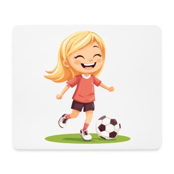 Smiling soccer player - Mouse Pad (horizontal) - white - Front