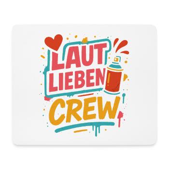 laut lieben crew, buntes graffiti shirt - Mousepad (Querformat) - Weiß - Vorne