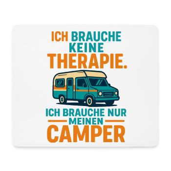 slogan camping Camping, j’ai besoin de mon camping-car - Tapis de souris (format paysage) - blanc - Devant