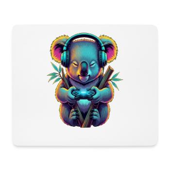 Koala Gaming Animal Video Games Funny Koala - Mouse Pad (horizontal) - white - Front