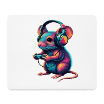 Mouse Gaming Animal Video Games Funny Mouse - Mouse Pad (horizontal) - white - Front