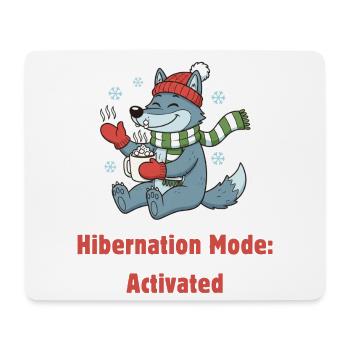 Hibernation Mode Wolf - Mousepad (Querformat) - Weiß - Vorne